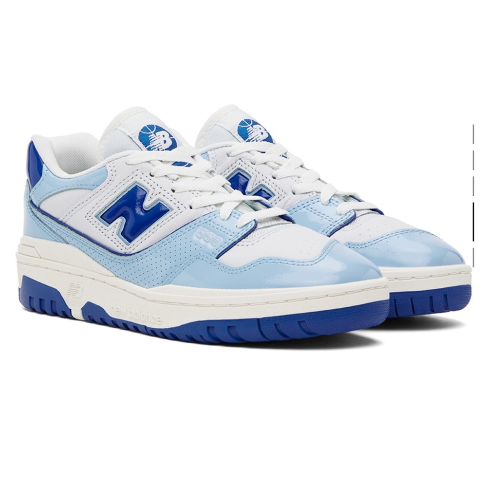 New Balance Sky Blue and White 550 patent leather 😍😍😍
